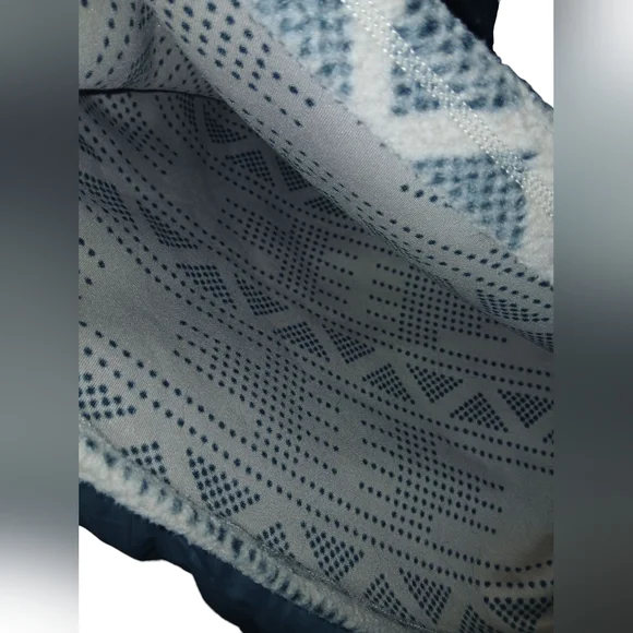 Carhartt Womens Relaxed Fit Tan + Gray Geometric Fleece Pullover XL - Picture 7 of 14